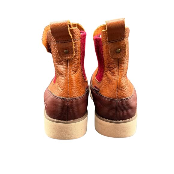 Jambu Gabby Waterproof Leather Chelsea Boots Brown/Red Women’s 8M - Picture 2 of 13
